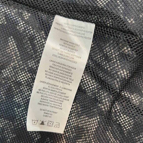 Tommy Hilfiger Sport women's windbreaker Large black /grey digital camo‎ jacket - Picture 7 of 13